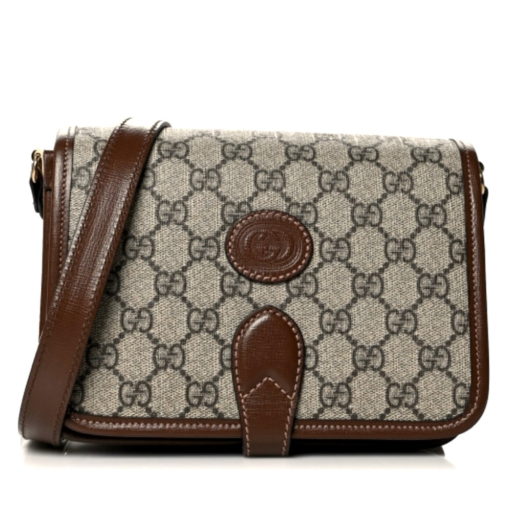 NIB Authentic Gucci Supreme GG flap Crossbody mini